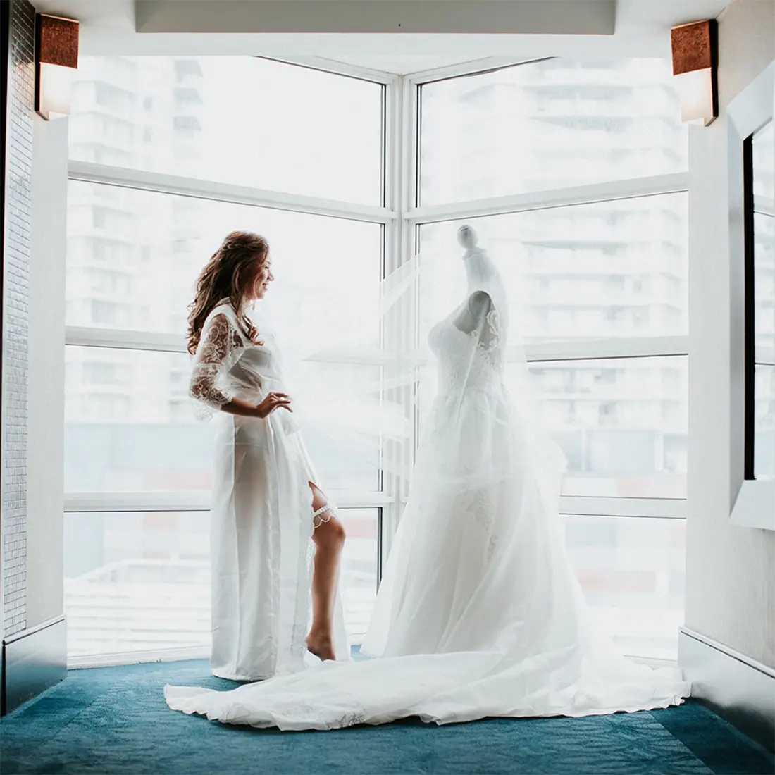 bride with dress